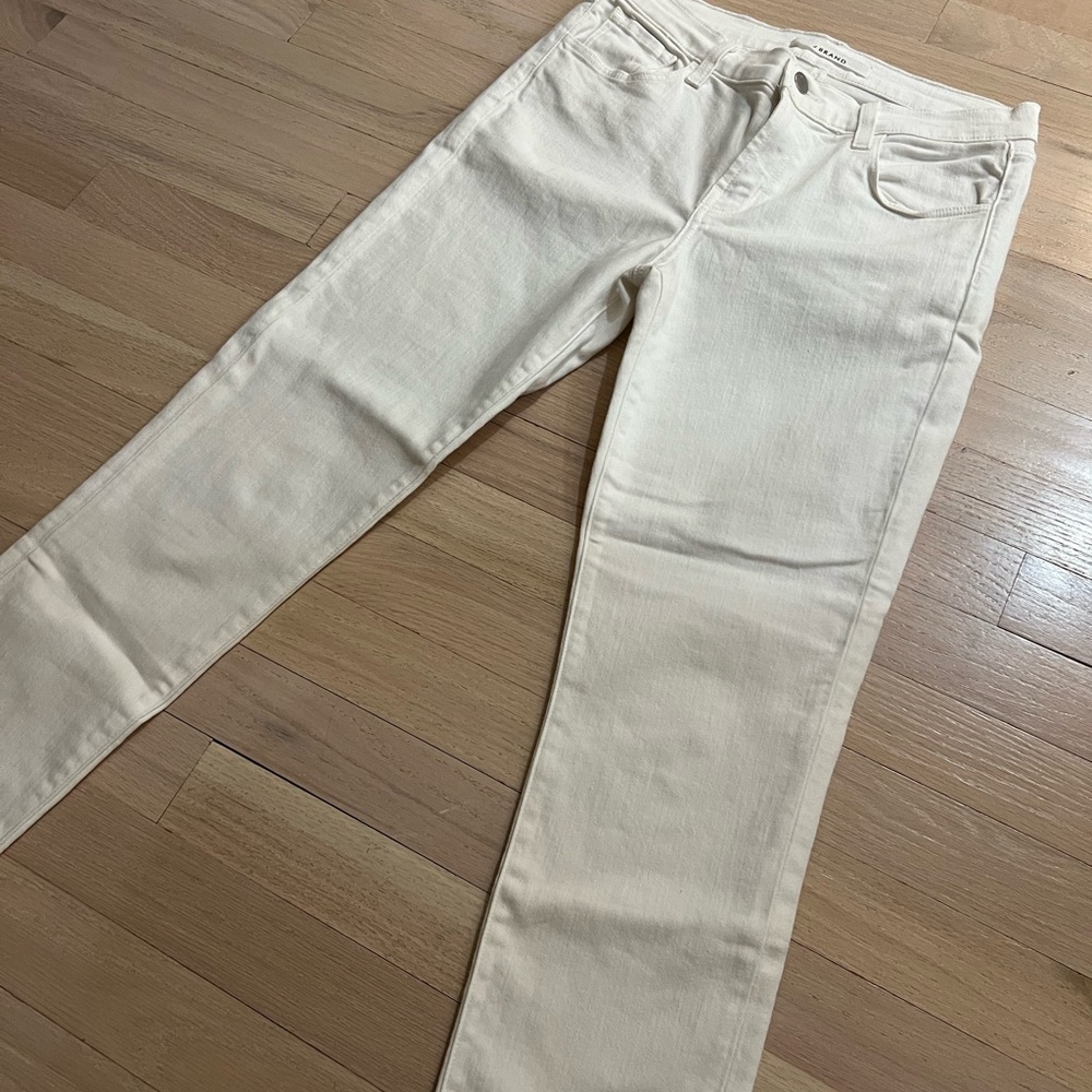 J Brand Maria High-Rise Skinny Jeans in Blanc (White) like new